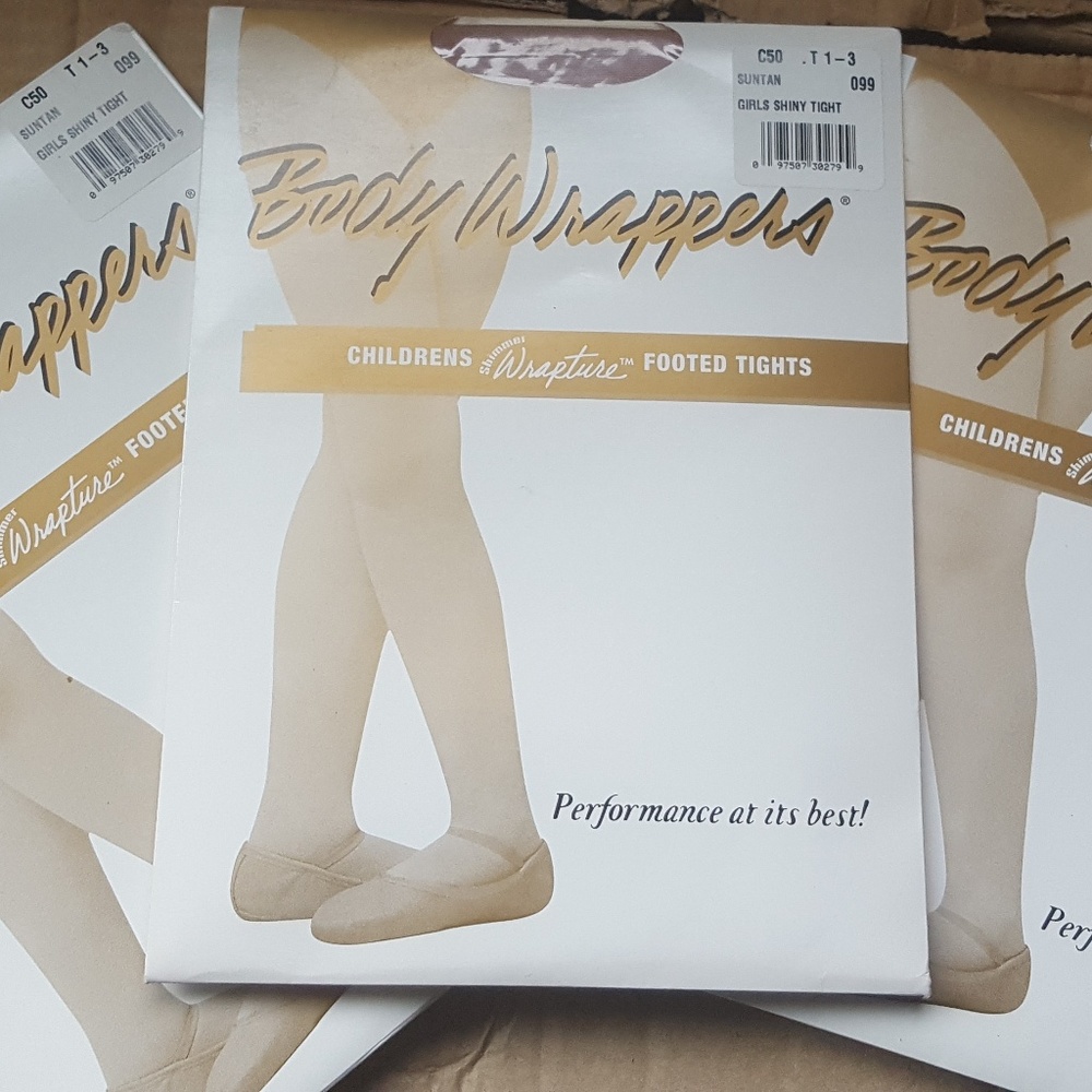 LOT OF 3 BODY WRAPPERS CHILDREN FOOTED TIGHTS #099